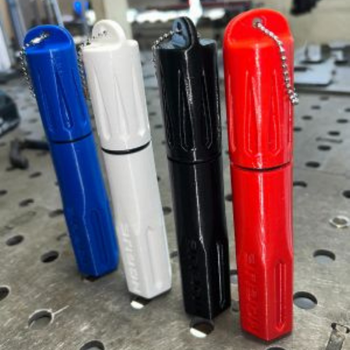 TIG tungsten holders in all colors mounted on welding cart – Hogue Welding